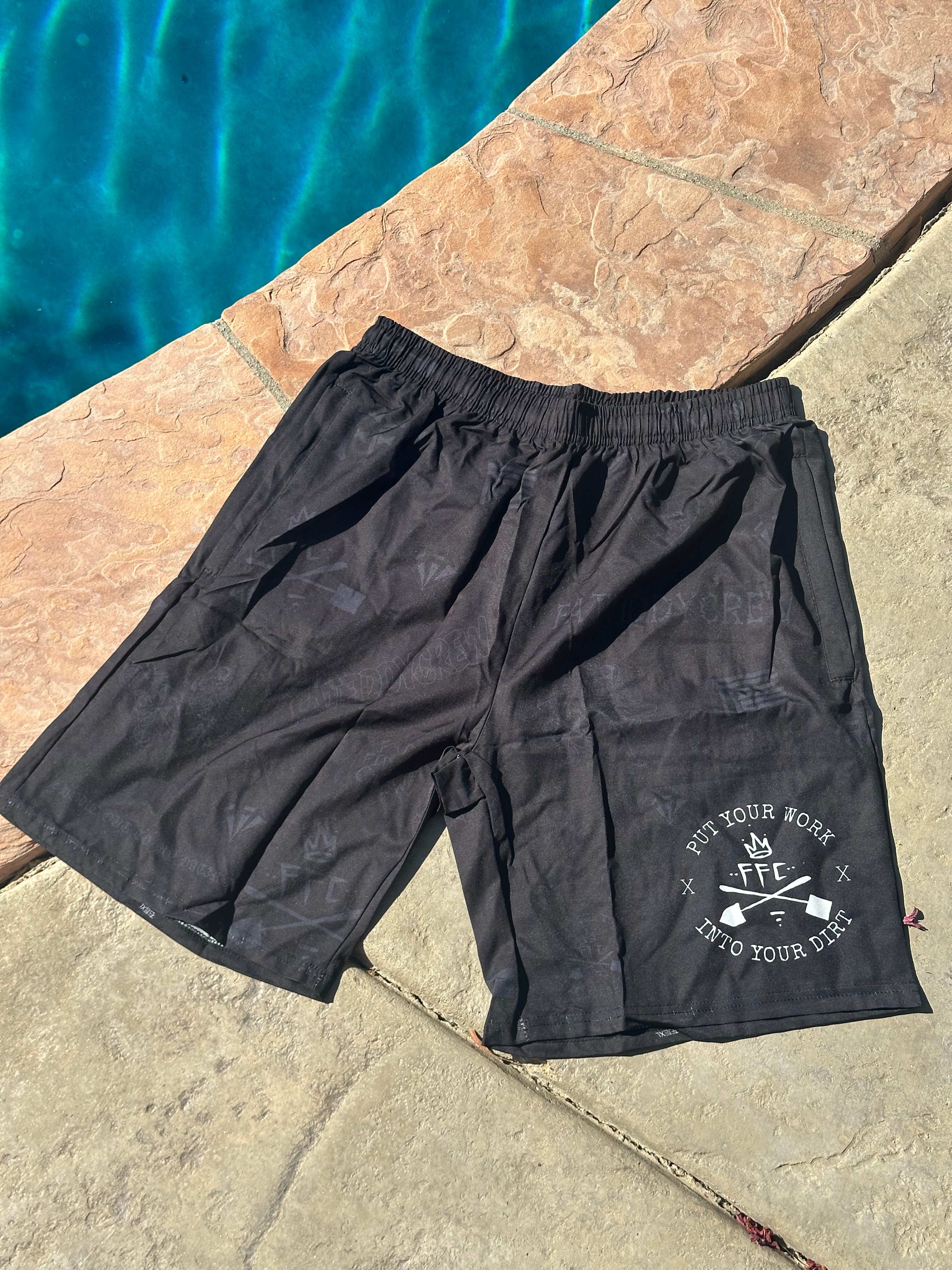 FFC BLACK SHOVEL DIG IT SHOVEL SHORTS